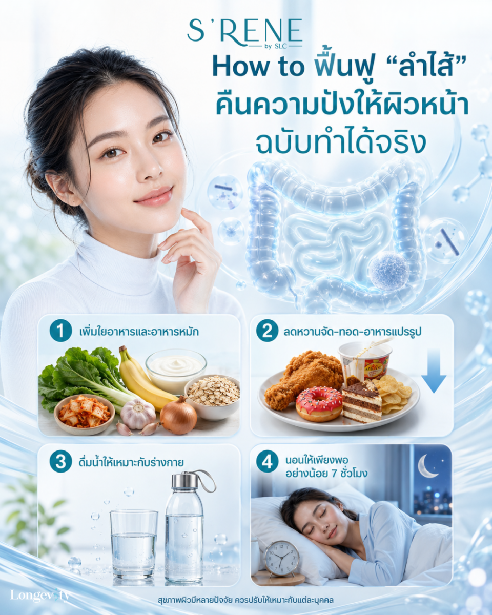 ผิวพัง เป็นสิวไม่หาย อาจเพราะลำไส้พัง! เจาะลึกความลับ Gut-Skin Connection พร้อมทางลัดฟื้นฟูผิวด้วย COLON HYDROTHERAPY PROGRAM ที่ S’RENE by SLC